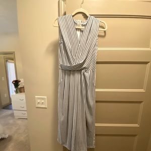 Eladie-  Navy and White stripped jumpsuit size XS